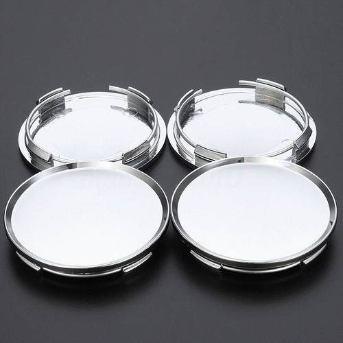 4pcs 63mm chrome - 63mm, plastic