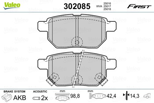 302085 valeo brake - 302085, set