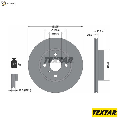 Brake disc 92199900 for - brake,