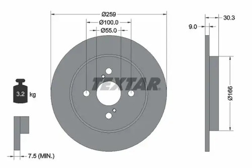 Brake disc solid - 2x,