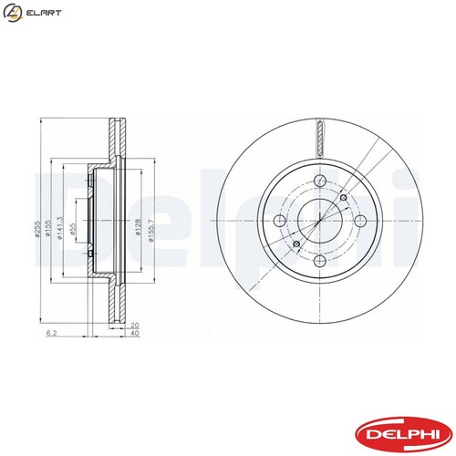Brake disc bg4274 for - 2x,